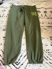VS PINK Y2K Vintage Green Sweatpants Spellout READ