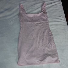 Dress by: FOREVER 21 Pink Knit Bodycon Mini Scoop Neck Strappy Sleeveless XS