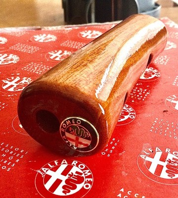 ALFA ROMEO SPIDER MAHOGANY WOOD E BRAKE HANDLE 72 TO 94    