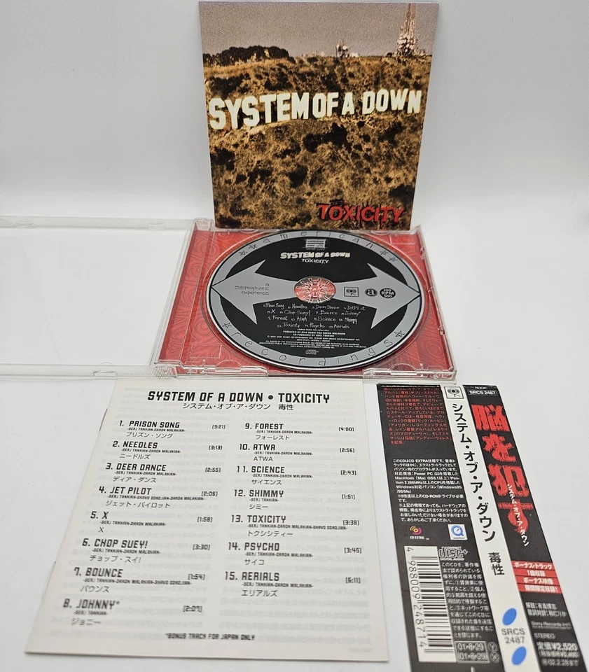 SYSTEM OF A DOWN Toxicity Japan 1st CD SRCS 2487 w/OBI Bonustrack CD-Extra 2001 - Image 2 of 4