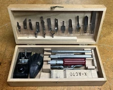 Vintage X-Acto Knife Set Original wood box Plane Draw Knife Deluxe Set
