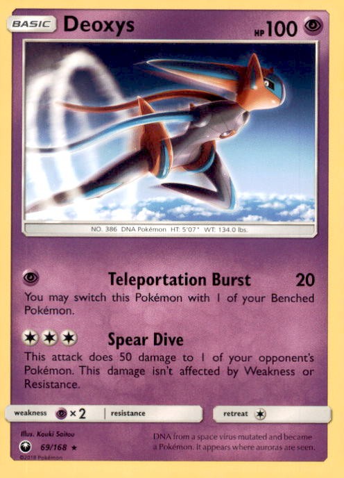 DEOXYS 69/168 RARE CELESTIAL STORM POKEMON NEAR MINT