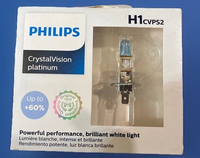Genuine Philips Philips Headlight Bulb Crystal Vision Platinum H1CVPS2 - NEW