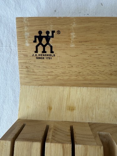 J. A. HENCKELS In Drawer WOODEN Knife Tray Holder Organizer 13 SLOTS 17" x 9" - Picture 2 of 8