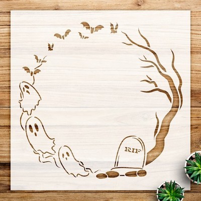 Stencil Halloween Ghost - Mylar, Wall Art, Spooky Decor - StencilAir