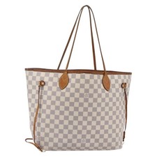 Borsa tote Louis Vuitton Damier Azur mai completa MM N41605 LV originale 149182