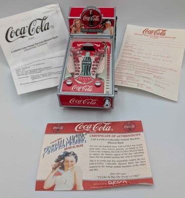 Coca-Cola Pinball Machine 1998 Musical Bank - Vintage Collection (Tested Works)