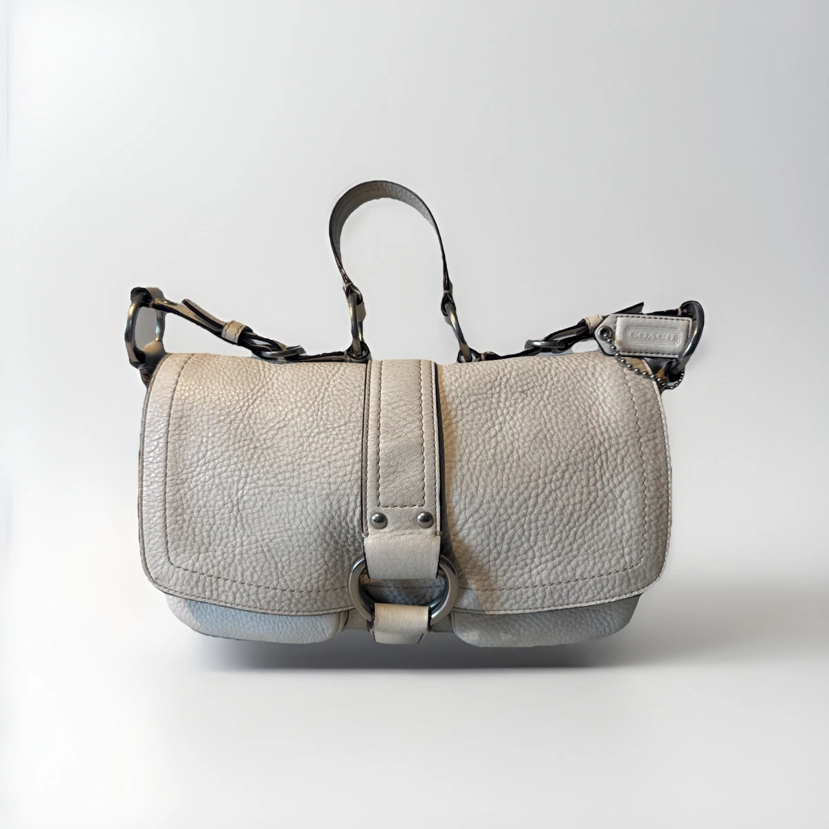 バッグ coach grunge shoulder bag beige silver Coach Patchwork Shoulder Bag Beige Bags & Handbags for Women for