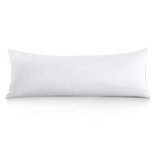 Cotton Body Pillow Cover, 800 TC, 21x54, Wicking, All Seasons, White