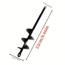 Garden Auger Spiral Drill Bit 3/8" Hex Drive Planting Soil Digger Tool