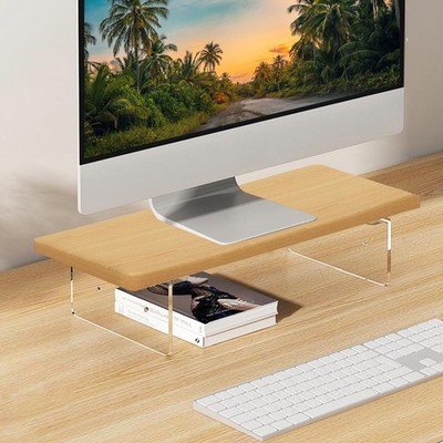 Monitor Stand Riser 2.16/3.34 Inch 2 Height Adjustments Acrylic Stand with In...