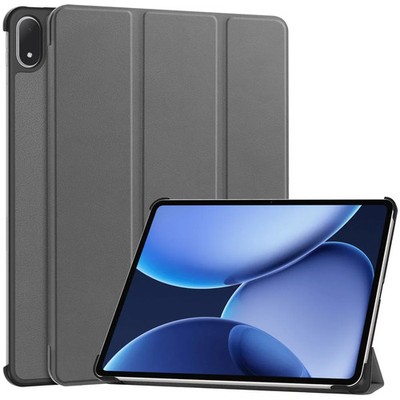 Hülle mit Klappe für OnePlus Pad 3/2 Pro, OPPO Pad 4 Pro Bizon Case Etui Grau