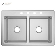 Moen GS202684 Kitchen Sink 33 in Silver