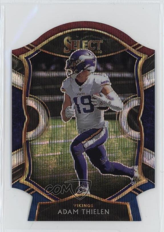 2020 Panini Select Concourse Tri-Color Prizm Die-Cut Adam Thielen #14 16m2