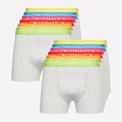 Crosshatch Astral Bright Mens Underpants Underwear Boxers Grey (12 Pack)