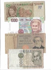 Lot of 4 Republic Banknotes 5000-1000 Lire with qFDS