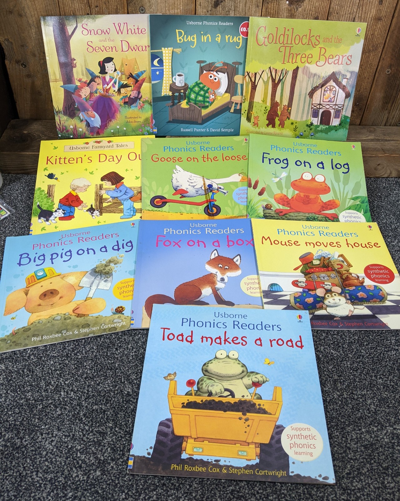 Usborne Phonics Readers & Fairy Tales Bundle x10 Books Stephen Cartwright Phonic