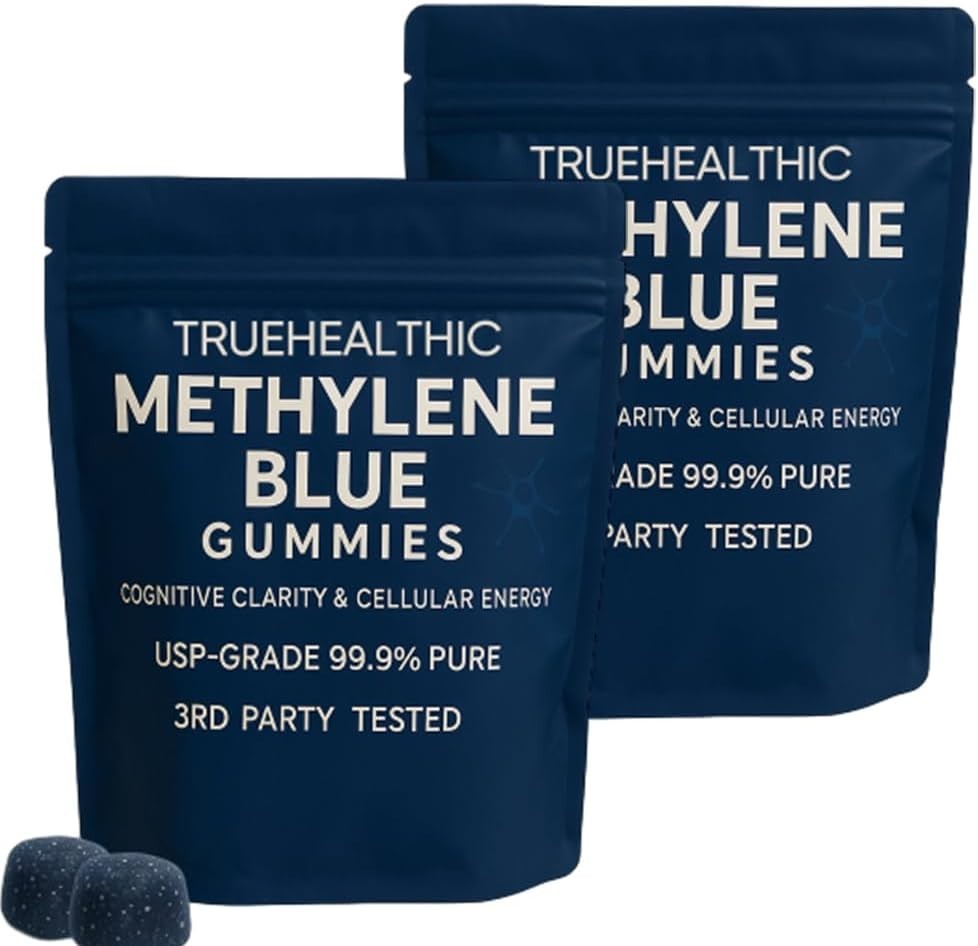 Truehealthic Mtlene Blue Gummies 30 Servings Each 60 Total Energy | Pack 0f 2