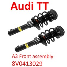 2x Front Shock Strut Assys Magnetic Fit Audi A3 S3 RS3 8VE AWD 16-22 8V0413029