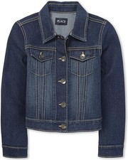 The Children's Place Girls' Basic Denim Jacket X-Large, Azure Wash