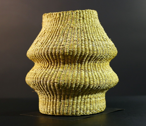 Hand‐woven African Grass Basket Decorative Storage Boho Home Organization-G5717 - 第 1/24 張圖片