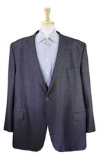 Daniel Cremieux Blue Tweed Loro Piana Wool 2-Btn Sportcoat Blazer Big 56L