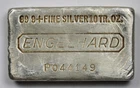 Engelhard 10 oz .999+ Fine Silver Poured Bar 7th Series P044149 Waffle Back