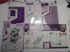 Crafter's Companion Lot 6 Embossing Folders, stamp dies, stencil, stamps