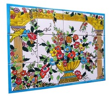 Handpainted Tiles Tiles Picture Flowers Bird Mosaic Tiles 45x60 Art Deco Tiles