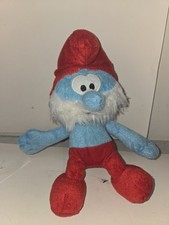 PAPA SMURF The Smurfs 9" Tall Plush Toy NANCO 2010 EJ