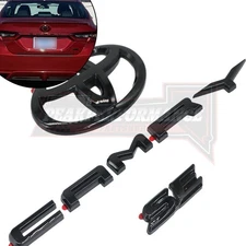 For Camry SE 2018-2024 Gloss Black Overlay Emblem Badge Cover Rear Tailgate Kit