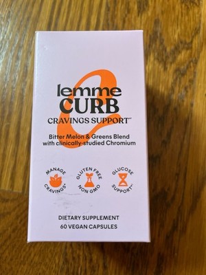 NIB SEALED Lemme CURB Glucose Cravings Support 60 Vegan Capsules Exp 06/2026  