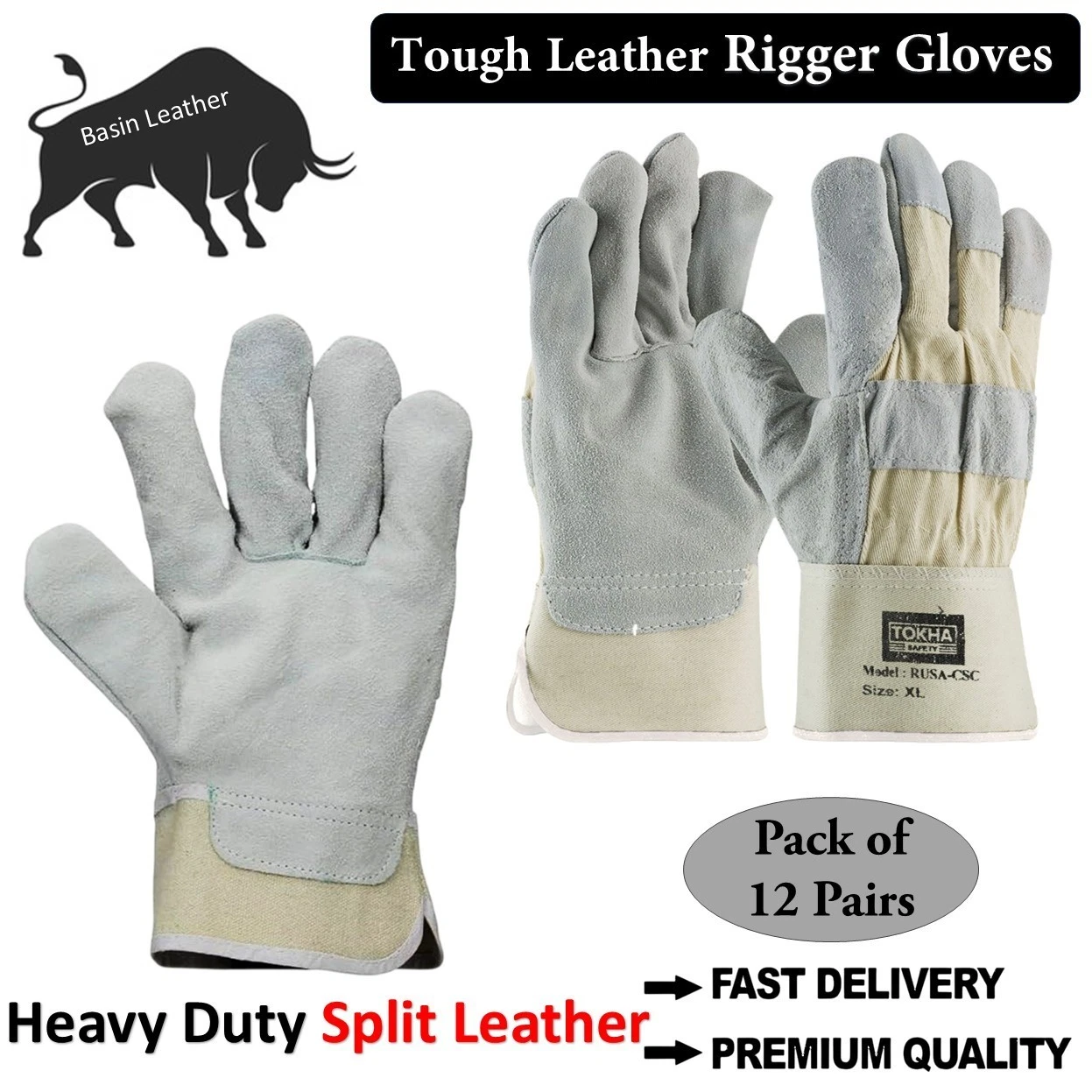 Heavy Duty Split leather work gloves , 12 pairs , Size XL Men's Gardening DIY
Opens in a new window