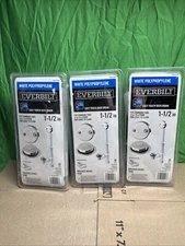 LOT OF 3 Everbilt Trip Lever 1-1/2 in Brushed Nickel Trim White PolyPropylene