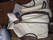 Outback Trail by Foxfire Fleece Lined Riding Vest Cream Brown Medium-Large