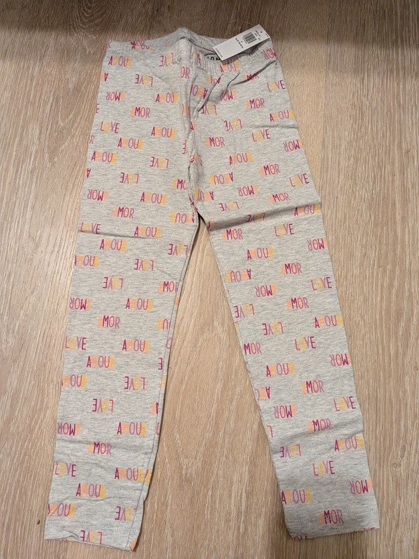 New Girls Leggings Old Navy Graphic Print Size 4T Gray Full Length NWT