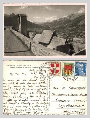 Alte Postkarte - Briancon Chemen de Ronde Frankreich Alpentalansicht POSTED