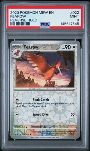 2023 POKEMON MEW EN-151 REVERSE HOLO #022 FEAROW PSA 9