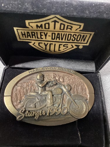 Harley Davidson Sturgis 1990 50th Anniversary Gürtelschnalle Limited Ed #3581/5000