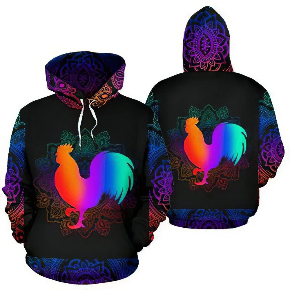 Chicken Farm Gradient Colorful Style Men&Woman S-5XL