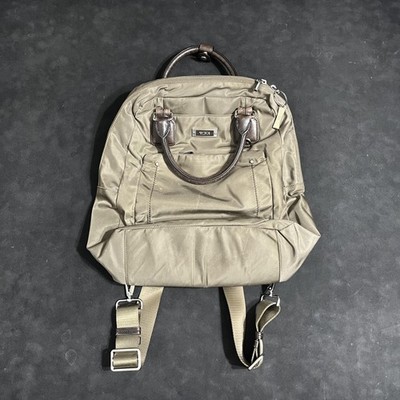 Tumi Backpack Leather Mini Nylon Soft Case Purse Carry on Travel Daypack Keep