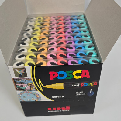 POSCA 8-Color Paint Marker Set Medium Tip 1.8 2.5mm (80 Total) PC-5M *NEW*