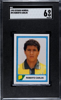 1993 Estadio Mundial Roberto Carlos Rookie RC #93 SGC 6 EX-NMT Brazil Legend