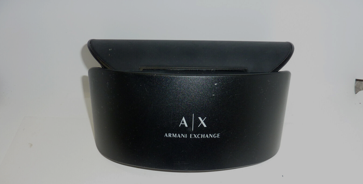 NEW Armani Exchange BIG Black Sunglasses Clam Shell Hard 
