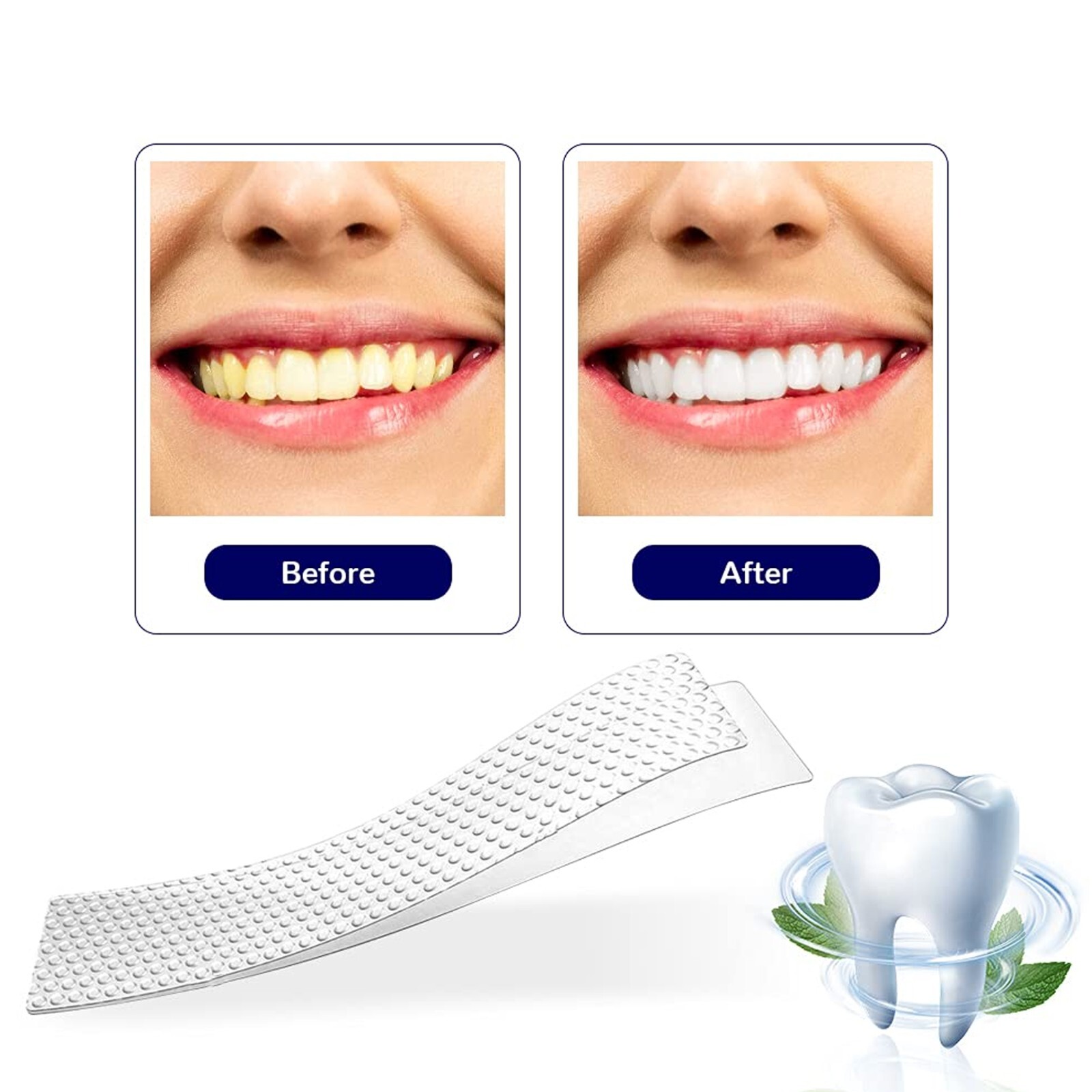 Extra Strong 5D Organic Teeth Whitening Strips Safe Dental Hygiene
