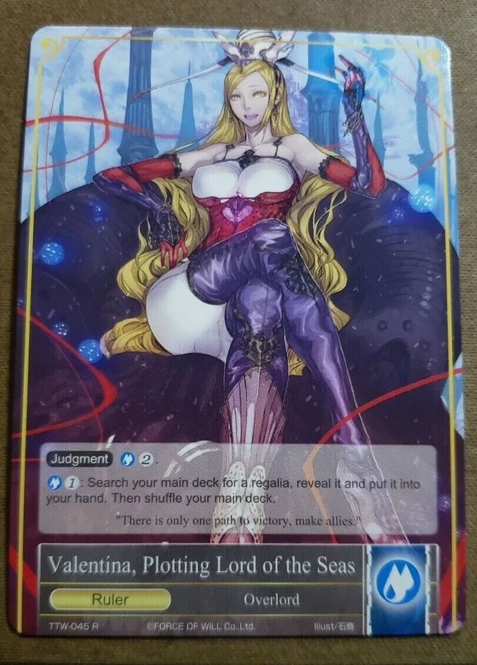 Overlord of the Seven lands, Valentina, Plotting Lord of the Seas FOW ttw-045 R - Image 2 of 2