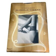 Vtg Victoria  s Secret Glamour Sheers Thigh High Lace Top Hosiery Cocoa Sz SMALL