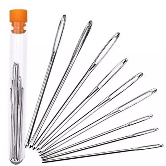 Big Eye Hand Sewing Needle Large Eye Stitching Needles With Storage Tube  Hot LI