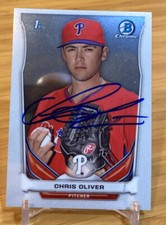 Chris Oliver Signed 2014 1st Bowman Draft Chrome Autographed Phillies #CDP106