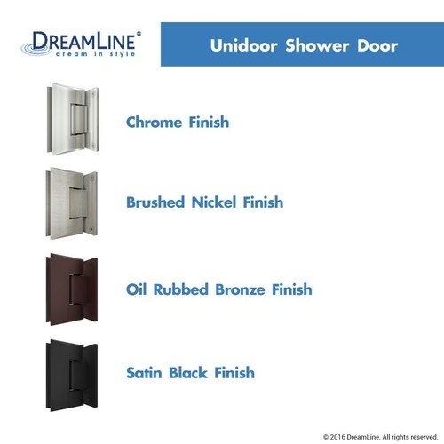 UnidoorPlus 52 1/2 W x 34 3/8 D x 72" H Frameless Hinged Shower Enclosure - Picture 10 of 12